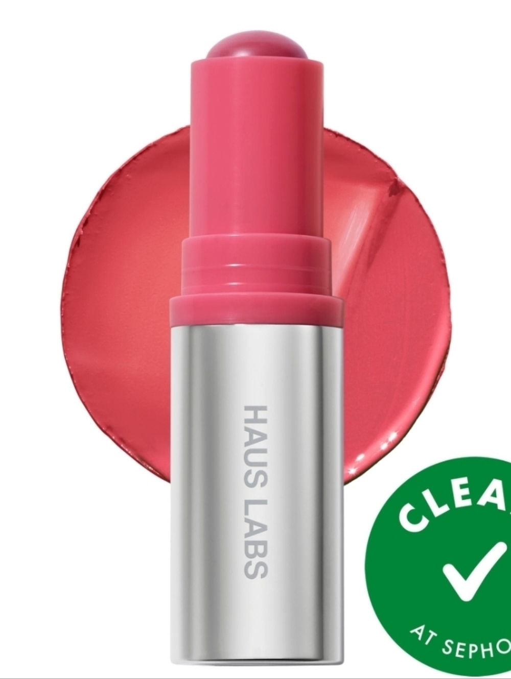 HAUS LABS Longwear Hydrating Glassy Lip + Cheek Blush Balm - Glassy Rosette